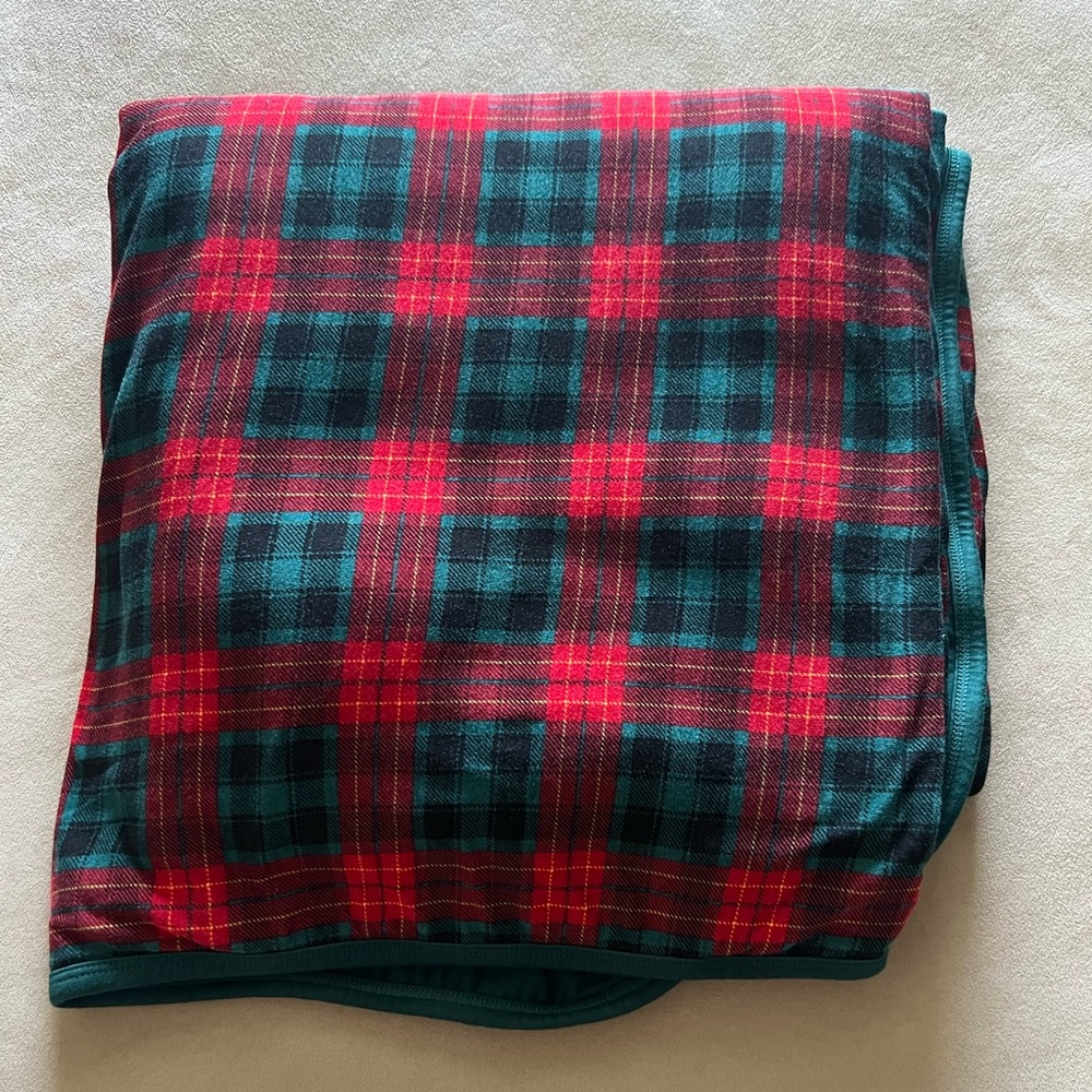 Little sleepies tartan cloud blanket Christmas print like new